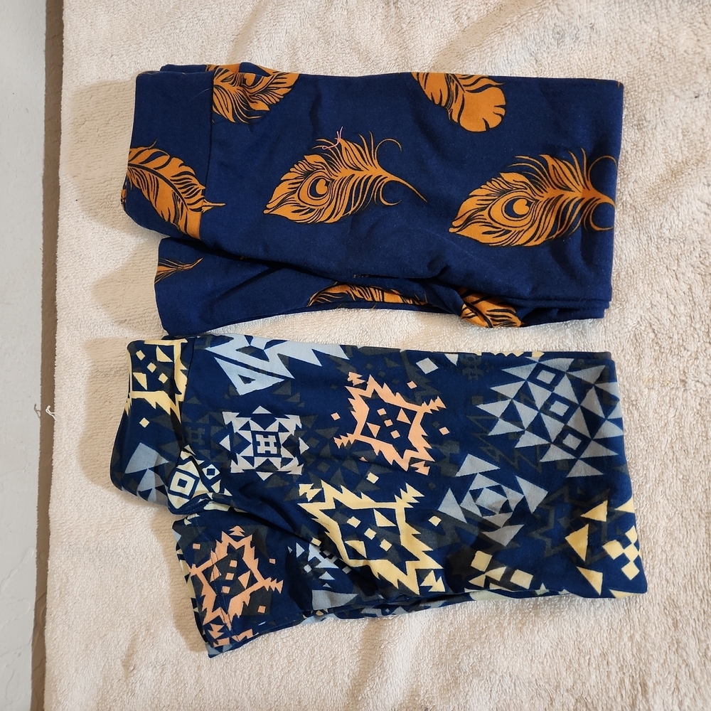 LULAROE 2PR.S/M Patterned Leggings